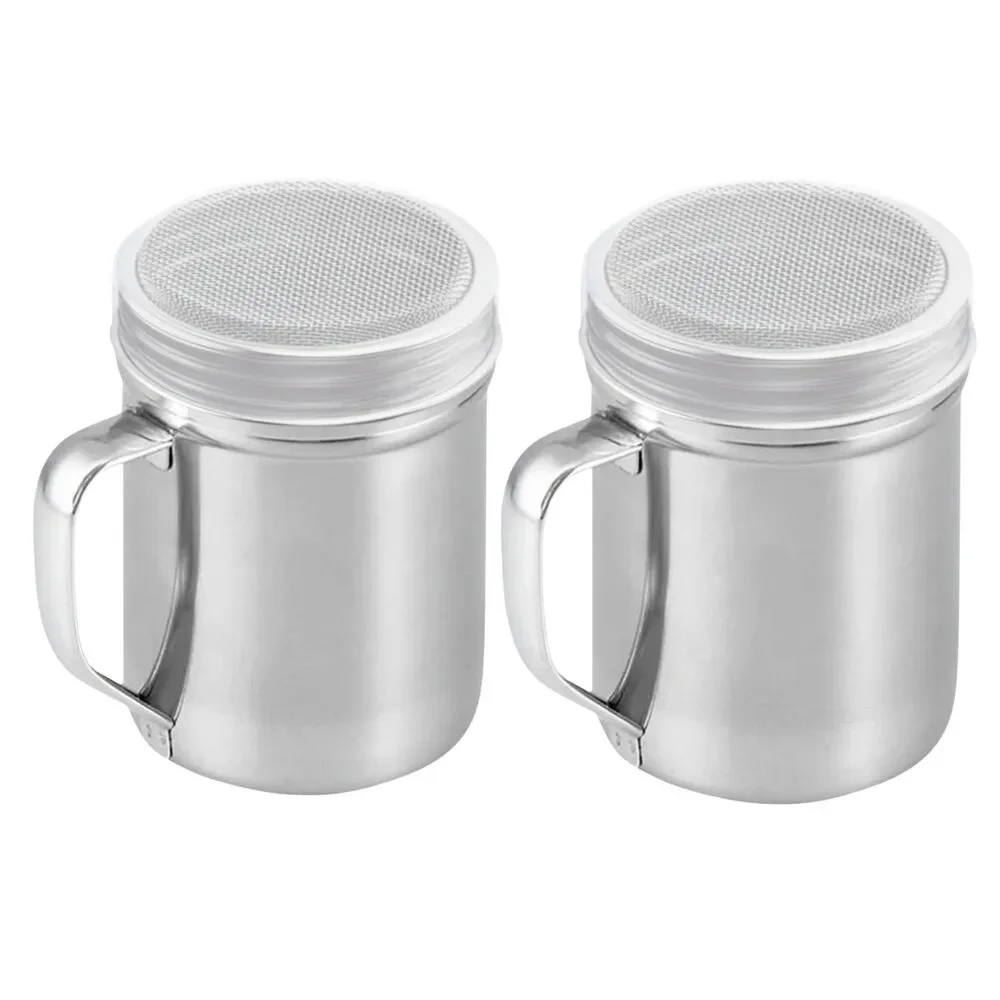 2 Pack Powdered Sugar Shaker Duster, Cinnamon Shaker, Fine Mesh Stainless Steel
